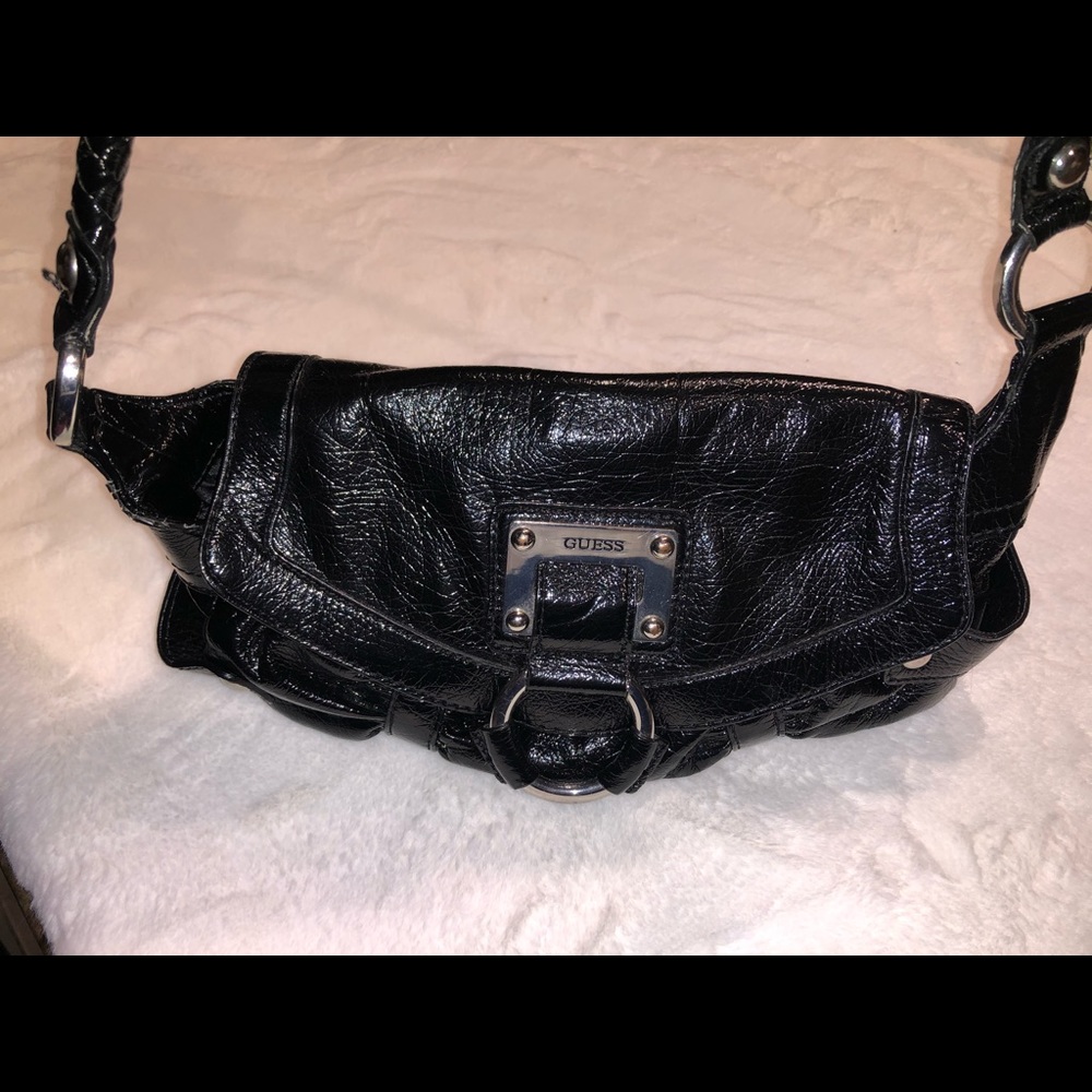 Black guess mini purse